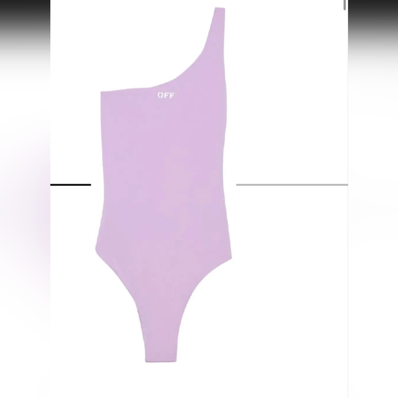Off-White Lavender One-Piece Swimsuit Sz 42 ( Us M) Rare, sold out every where - Picture 2 of 9